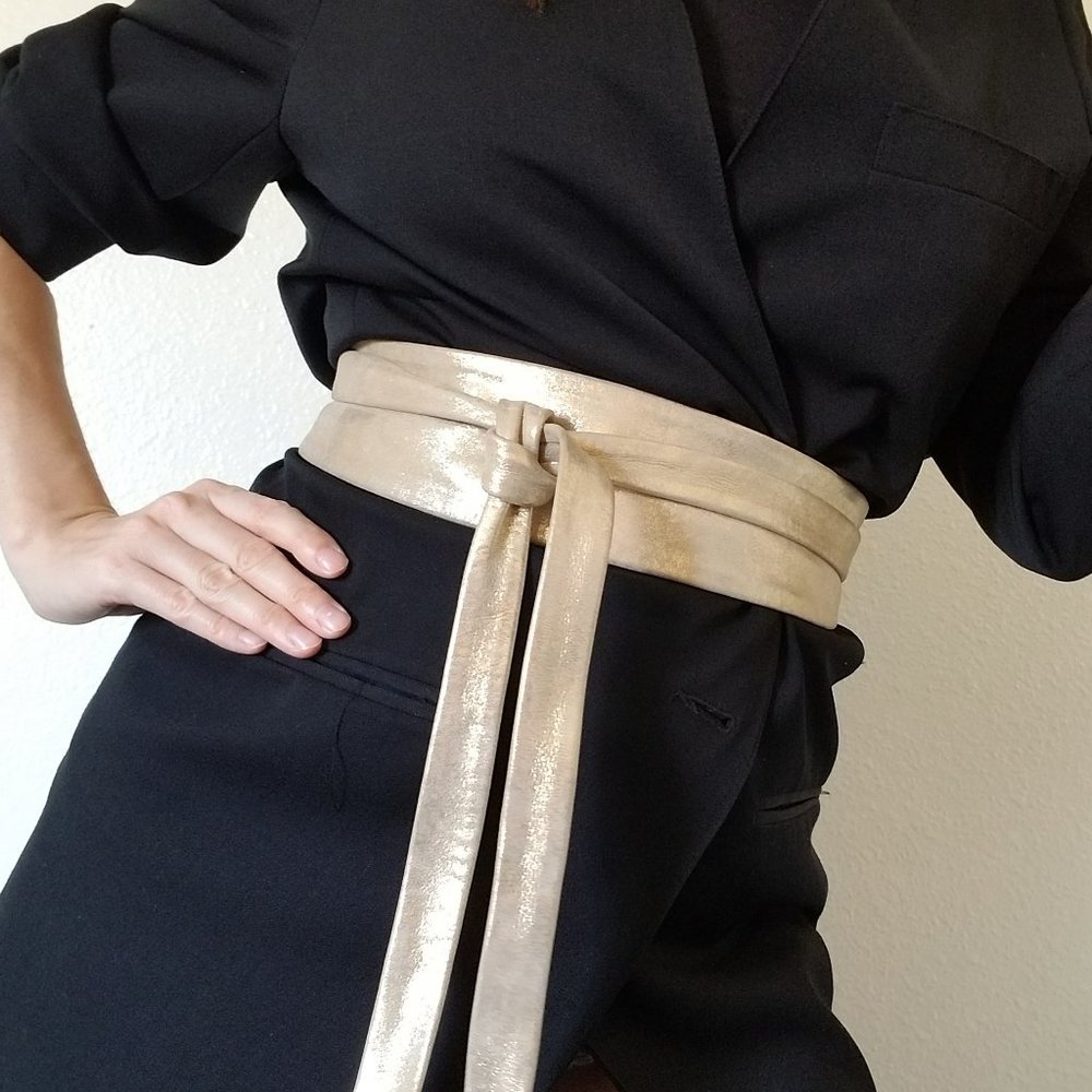 ADA Collection Wrap Belt Gold One Size